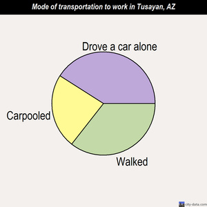 Tusayan mode of transportation to work chart