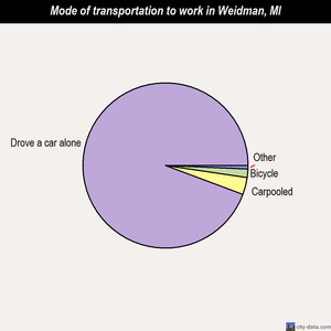 Weidman mode of transportation to work chart