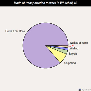 Whitehall mode of transportation to work chart
