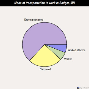 Badger mode of transportation to work chart