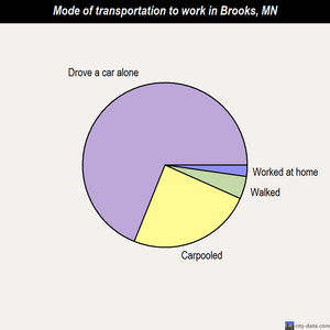 Brooks mode of transportation to work chart