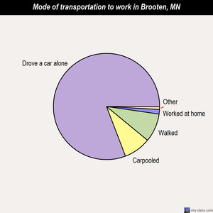 Brooten mode of transportation to work chart
