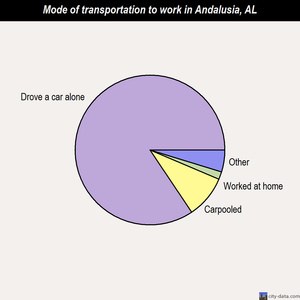 Andalusia mode of transportation to work chart