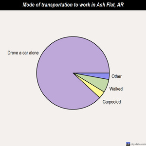 Ash Flat mode of transportation to work chart