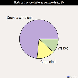 Gully mode of transportation to work chart