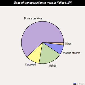 Hallock mode of transportation to work chart