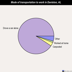 Daviston mode of transportation to work chart