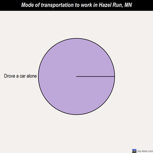 Hazel Run mode of transportation to work chart