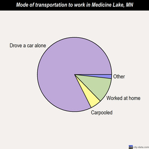 Medicine Lake mode of transportation to work chart