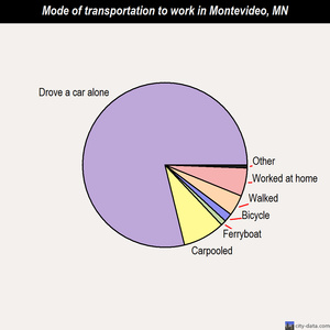 Montevideo mode of transportation to work chart