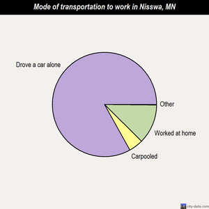 Nisswa mode of transportation to work chart