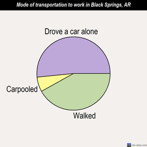Black Springs mode of transportation to work chart