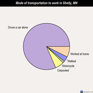 Shelly mode of transportation to work chart