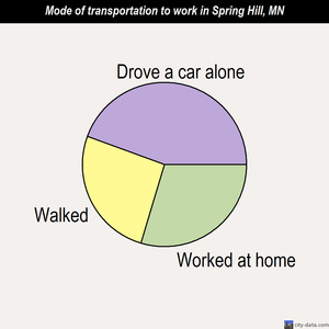 Spring Hill mode of transportation to work chart