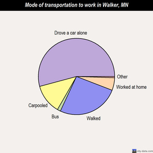 Walker mode of transportation to work chart