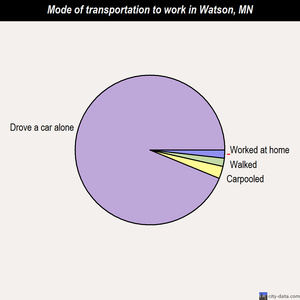 Watson mode of transportation to work chart