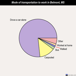 Belmont mode of transportation to work chart