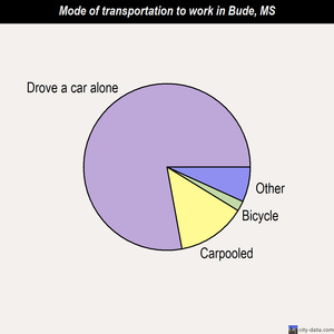 Bude mode of transportation to work chart