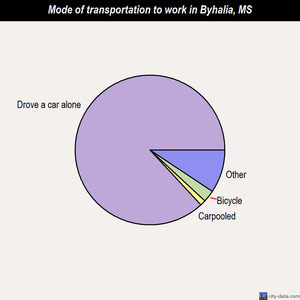 Byhalia mode of transportation to work chart