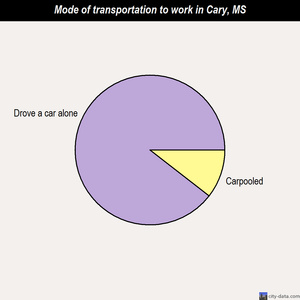 Cary mode of transportation to work chart