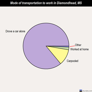 Diamondhead mode of transportation to work chart