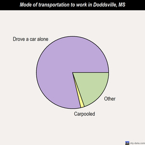 Doddsville mode of transportation to work chart
