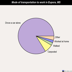 Eupora mode of transportation to work chart