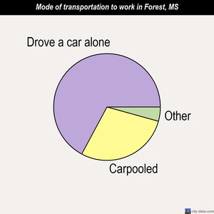 Forest mode of transportation to work chart