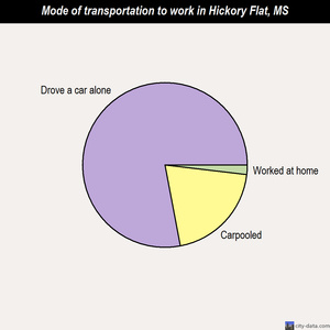 Hickory Flat mode of transportation to work chart