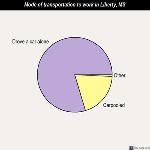 Liberty mode of transportation to work chart