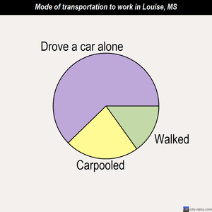 Louise mode of transportation to work chart
