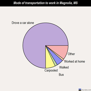 Magnolia mode of transportation to work chart