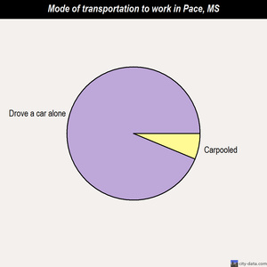 Pace mode of transportation to work chart