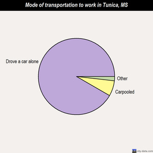 Tunica mode of transportation to work chart