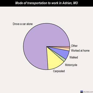 Adrian mode of transportation to work chart
