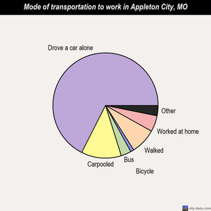 Appleton City mode of transportation to work chart