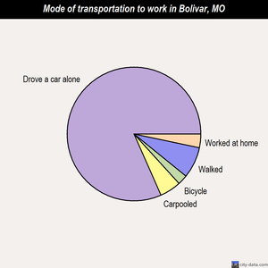 Bolivar mode of transportation to work chart