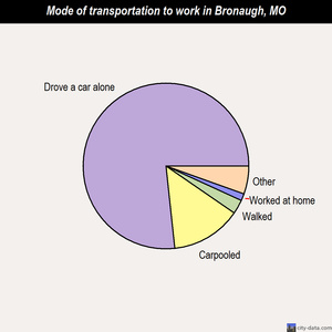Bronaugh mode of transportation to work chart