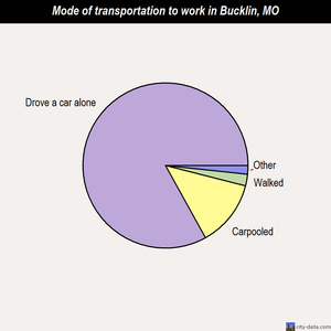 Bucklin mode of transportation to work chart