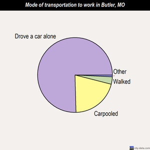 Butler mode of transportation to work chart