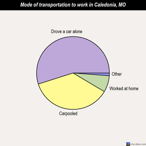 Caledonia mode of transportation to work chart