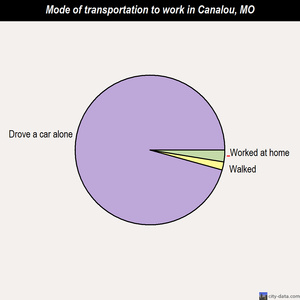 Canalou mode of transportation to work chart