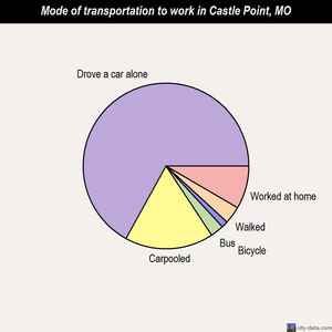 Castle Point mode of transportation to work chart