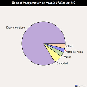 Chillicothe mode of transportation to work chart
