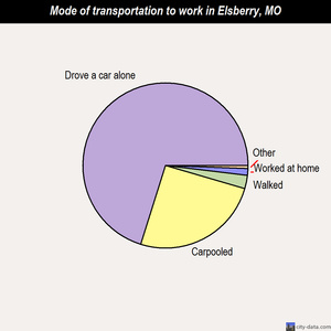 Elsberry mode of transportation to work chart