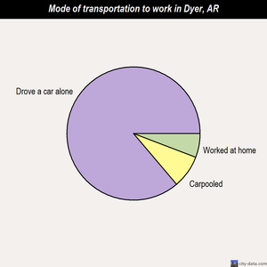 Dyer mode of transportation to work chart