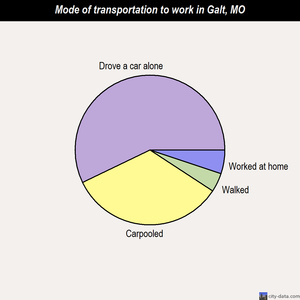 Galt mode of transportation to work chart