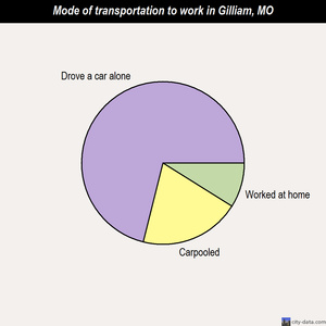Gilliam mode of transportation to work chart