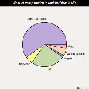 Hillsdale mode of transportation to work chart