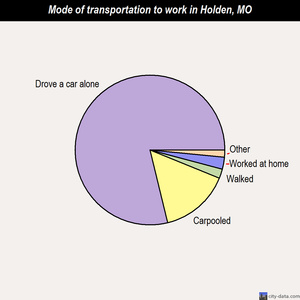 Holden mode of transportation to work chart
